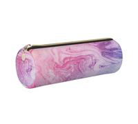 Colorful Marble Pastel Pink Blue Purple Print Adults Pencil Case Stylish Pen Pouch Stationery Organizer Everyday Travel Versatile