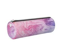 Colorful Marble Pastel Pink Blue Purple Print Adults Pencil Case Stylish Pen Pouch Stationery Organizer Everyday Travel Versatile