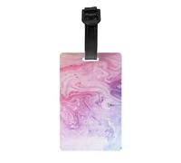 Colorful Marble Pastel Pink Blue Purple Print Luggage Tag for Suitcases Daily Use Identification Labels Airports Travel Bag Tags