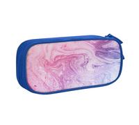 Colorful Marble Pastel Pink Blue Purple Print Pencil Pouch Storage Cosmetics Art Tools Supplies Students Teachers Versatile Use