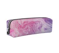 Colorful Marble Pastel Pink Blue Purple Print Unisex Pencil Case Pouch Daily Office Travel Stylish Stationery Organizer