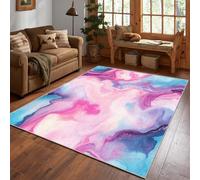 Colorful Marble Rug, Abstract Fluid Area Rug 200x250cm, Machine Washable Rug for Living Room, Bedroom, Non Slip Soft Carpet, Watercolor Marble Home Decor & Gifts D#1203