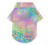 Colorful Marble Stone Summer Dog Shirt Button Up Lightweight and Breathable Short Sleeve Pet T-Shirt Puppy Sweatshirt Perfect for Everyday Wear, and Photoshoots L-5XL