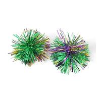 Colorful Mardi Gras Carnival Hoop Earrings for Women Purple Yellow Green Sparkly Pom Pom Ball Firework Tassel Lightweight Dangle Drop Earrings for Festival Parade Holiday Fashion Jewelry Gifts, Big