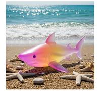 Colorful Marine Animal Statue, Funny Pool & Bathtub Floating Rainbow Duck, Marine Animal Figurine Ornaments, Sea-Themed Floating Decor for Home Bedroom Bathroom (Sharks)