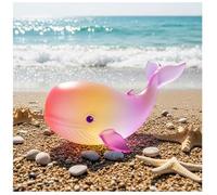 Colorful Marine Animal Statue, Funny Pool & Bathtub Floating Rainbow Duck, Marine Animal Figurine Ornaments, Sea-Themed Floating Decor for Home Bedroom Bathroom (Whales)
