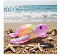 Colorful Marine Animal Statue, Funny Pool & Bathtub Floating Rainbow Duck, Marine Animal Figurine Ornaments, Sea-Themed Floating Decor for Home Bedroom Bathroom (Turtle)