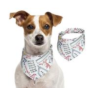 Colorful Math Doodles On Grid,Pet Bib Scarf Cats Dog Bandana Dogs Towel Bib Adjustable Pet Scarf,L