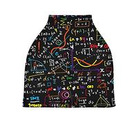 Colorful Math Formula Baby Car Seat Cover Canopy Stretchy Nursing Covers Breathable Windproof Winter Scarf for Infant Breastfeeding Boys Girls
