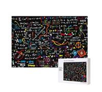 Colorful Math Formula Print,300 Pieces Wooden Jigsaw Family Game Jigsaw Puzzles for Adults Teens Home Decor