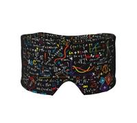 Colorful Math Formula Print, Full Eye Covers Light Blocking Eye Mask Sleep Eye and Ear Muffs