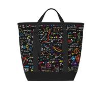 Colorful Math Formula Print,Lunch Bags Large Capacity Insulated Tote Bag For Women Men Work Picnic Travel