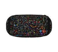 Colorful Math Formula Print,Small Pencil Case Large Capacity Pencil Pouch Office Stationery Organizer
