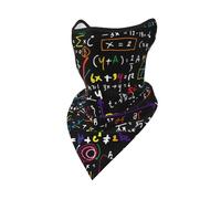 Colorful Math Formula Print Windproof Mask,Neck Gaiter Winter Motorcycle Face Cover