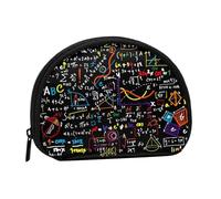 Colorful Math Formula PrintSmall Makeup Sanitary Napkin Storage Bag,Women's Cosmetic Coin Purse