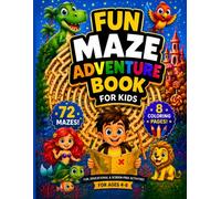 Colorful Maze Book for Kids Ages 4-8: 72 Fun Mazes Across 8 Amazing Worlds + 8 Coloring Pages | Animals, Dinosaurs, Ocean, Birds, Bugs, Fantasy, Sweet ... Careers | Activity Book for Boys & Girls