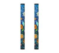 Colorful Meadow 2Pcs Refrigerator Door Handle Covers, Wildflower Kitchen Appliance Handle Cover for Fridge Microwave Stove Oven Dishwasher Decor