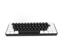 Colorful Mechanical Keyboard, 61 Key Ergonomic Wired Blue Switch Mechanical Keyboard Cool Lighting Effect for Office (White Black)
