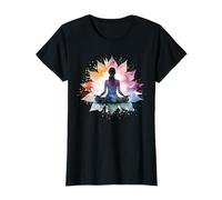 Colorful Meditation Lotus Yoga Chakra Balance Spiritual Mind T-Shirt
