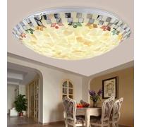 Colorful Mediterranean Style Pendant Light, Stained Shell Glass LED Ceiling Light Fixture,Soft Light