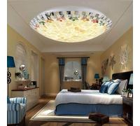 Colorful Mediterranean Style Pendant Light, Stained Shell Glass LED Ceiling Light Fixture,Soft Light