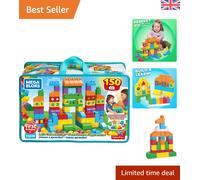 Colorful Mega Bloks Learning Playset - 150 Interlocking Educational Blocks