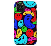 Colorful Melting Smile Faces Pattern Retro Abstract Design Case for iPhone 11 Pro