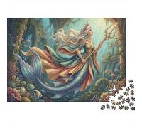 Colorful Mermaid Legend 1000 Piece Jigsaw Puzzle,Educational Toy,Stress Relief,Gift Idea,Impossible Challenge,Premium Cardboard,Adults & Kids 14+,Home Wall Decor 38x26cm