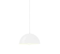 Colorful Metal Dome Over Island Pendant Light Fixture Single Semicircle Glossy Pendant Lampshade Nordic Rustic Vintage Hanging Light for Dining Room Kitchen Table Ceiling Chandelier (White,13.7in)