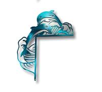 Colorful Metal Sea Animal Door Frame Decor - Sea Turtle, Dolphin, Octopus, Seahorse And Starfish Patterns, Nautical Coastal Wall Art