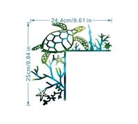Colorful Metal Sea Animal Door Frame Decor - Sea Turtle, Dolphin, Octopus, Seahorse And Starfish Patterns, Nautical Coastal Wall Art
