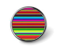 Colorful Mexican Stripes Button Pin, Round Badge Brooch Pin