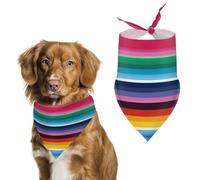 Colorful Mexican Stripes Dog Bandana Washable & Adjustable Triangle Scarf, Breathable Pet Scarf for Small Medium Large Pets, Cute Fashion Pet Accessory