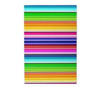 Colorful Mexican Stripes Print Jigsaw Puzzle 1000 Piece Wooden Jigsaw Puzzles Personalized Puzzle Family Game