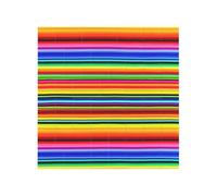 Colorful Mexican Stripes Printed Square Jigsaw Puzzle 16x16 CM, Puzzle Challenging Game for Adults Gifts, Family Fun Decorative Wall Decor