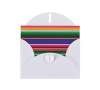 Colorful Mexican Stripes White prints Greeting Cards 6x4-inch with Envelope | Perfect for writing greetings and thank-you notes