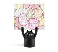 Colorful Microscope Cells Structure Biological Memo Holder Cartoon Black Cat Stand Decoration