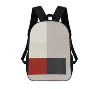 Colorful Minimalism 09 Backpack, 3D Printed School Bag, School Lunch Bag, Travel Backpack, Friends Backpack, School Backpack for Girls And Boys 17inch