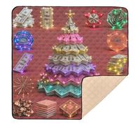 Colorful Money Tree & Decor Soft Foam Baby Playmat for Floor Washable Tummy Time Activity Mat for Baby Toddler Infant, 50'' x 50''