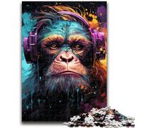 Colorful Monkey 1000 Piece Jigsaw Puzzles for Teenagers Gifts,Pattern Assembly Fun at Home Activities,Birthday Present,Travel Gifts (50x75cm)