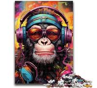 Colorful Monkey 1000 Pieces Jigsaw Puzzle for Adults& Teens,Stress Reliever Difficult Challenge Deal As Gifts for The Whole Family (38x26cm)