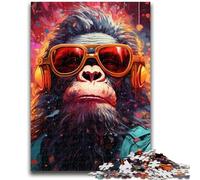 Colorful Monkey 1000 Pieces Jigsaw Puzzles For Teens And Adults,Challenging Game Gifts for Is Ideal As A Gift for The Whole Family (38x26cm)