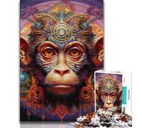 Colorful Monkey 2000 Pieces Jigsaw Puzzle for Adults& Teens,Challenging Family Activity Games DIY Toy for Home Wall Decor Gifts 70x100cm