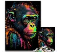 Colorful Monkey Animals 1000Piece Jigsaw Puzzle Impossible Jigsaw Puzzles for Adults Educational Brain Teaser Artistic HomeOffice Decor 14 Age 1000 PCS(75x50cm)