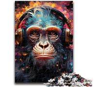 Colorful Monkey Jigsaw Puzzles for Adults 1000 Pieces,Help The Brain Exercise Addictive Toys to Cultivate Patience Great Gift (38x26cm)