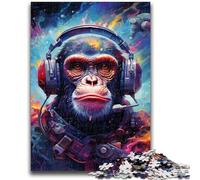 Colorful Monkey Jigsaw Puzzles for Adults 1000 Pieces,Stress Reliever Difficult Challenge Suitable for Desktop Decoration (50x75cm)