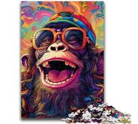 Colorful Monkey Jigsaw Puzzles for Teenagers 1000 Piece Puzzle,Brain Intelligence Challenge Addictive Toys for Home Decoration (38x26cm)