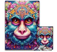 Colorful Monkey JigsawPuzzle 1000 Pieces for Adults Puzzles for Adults DIY Home Decor Gift, Brain Teaser Game 26X38CM/10.23x14.96inch