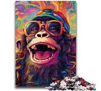 Colorful Monkey JigsawPuzzle 1000 Pieces for Teenagers,Challenging Family Activity Games DIY Toy for Home Wall Decor Gifts (50x75cm)