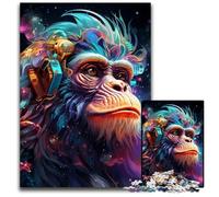 Colorful Monkey Puzzles 1000 Pieces for Adults Jigsaw Puzzles for Adults Perfect for Family Gatherings, Birthdays, Holidays 26X38CM/10.23x14.96inch
